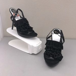 BCBG Black suede heels